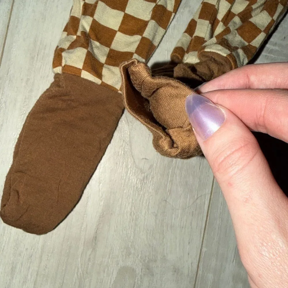 No-brand Brown and Cream Sleepsuits-babygrows